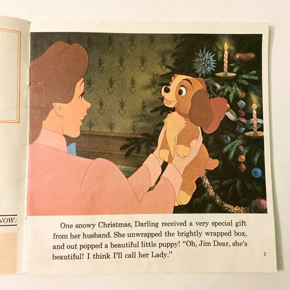 Vintage 1979 Walt Disneys Lady and the Tramp  Read Along Book and Tape - Picture 6 of 13
